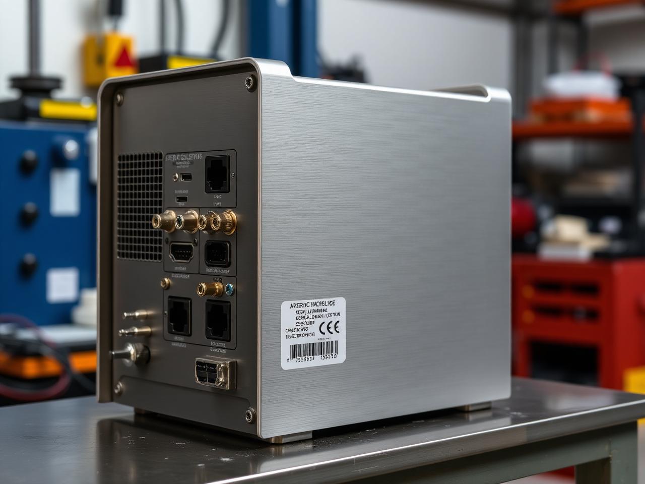 Finished aluminum enclosure with rear-panel I/O ready to ship