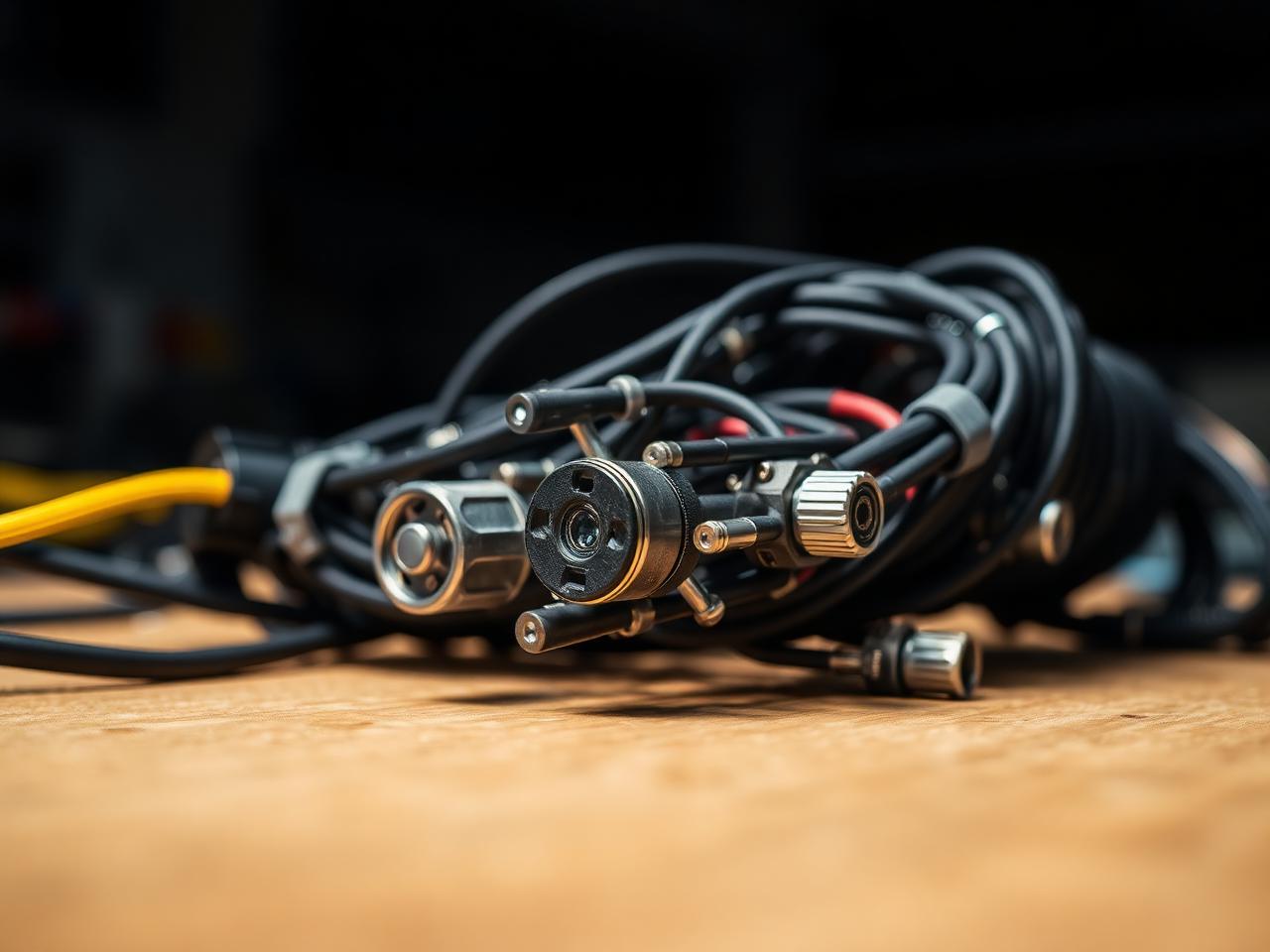 Multi-connector wiring harness with overbraid